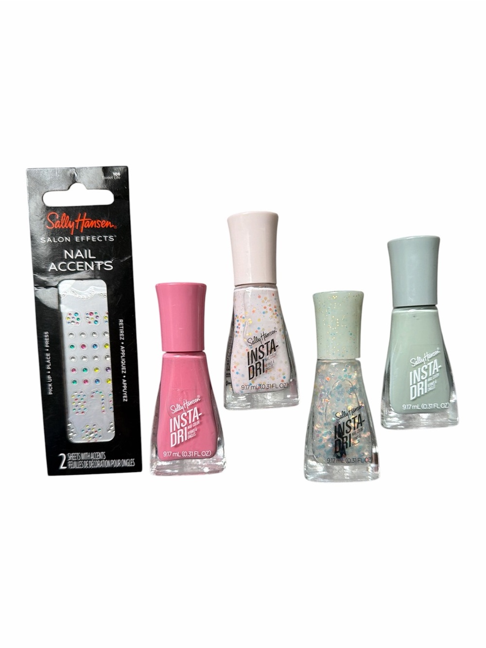 Sally Hansen Insta-Dri Nail Polish & Nail Accents Bundle Brand New
